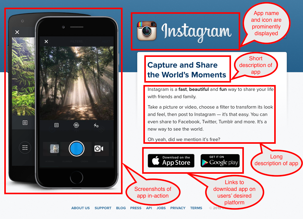 Instagram Landing Page