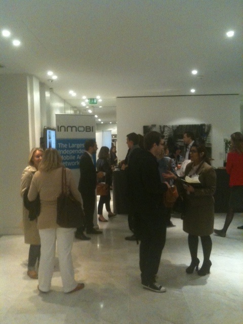 InMobi guests networking over breakfast 